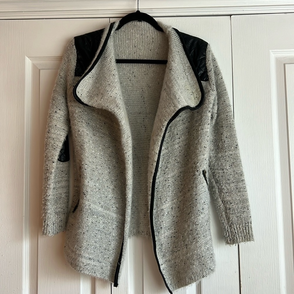 Nordstrom soft grey and black blazer jacket